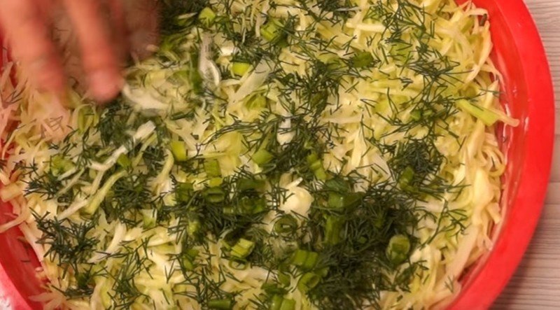 Салат через терку из огурцов капусты