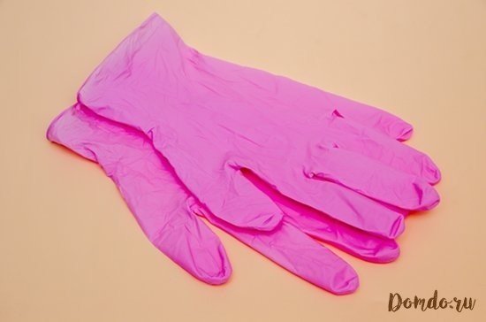 Перчатки нитриловые розовые меркатор медикал