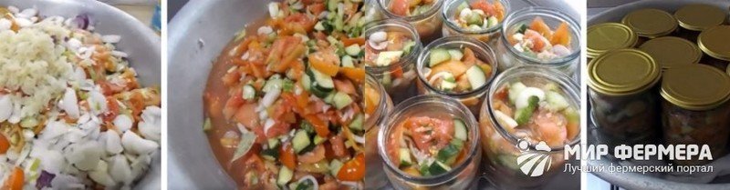 Салат из огурцов на зиму рецепты
