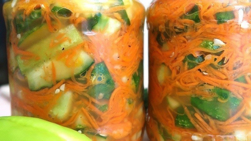 Огурцы по-корейски на зиму с морковью с приправой для корейской